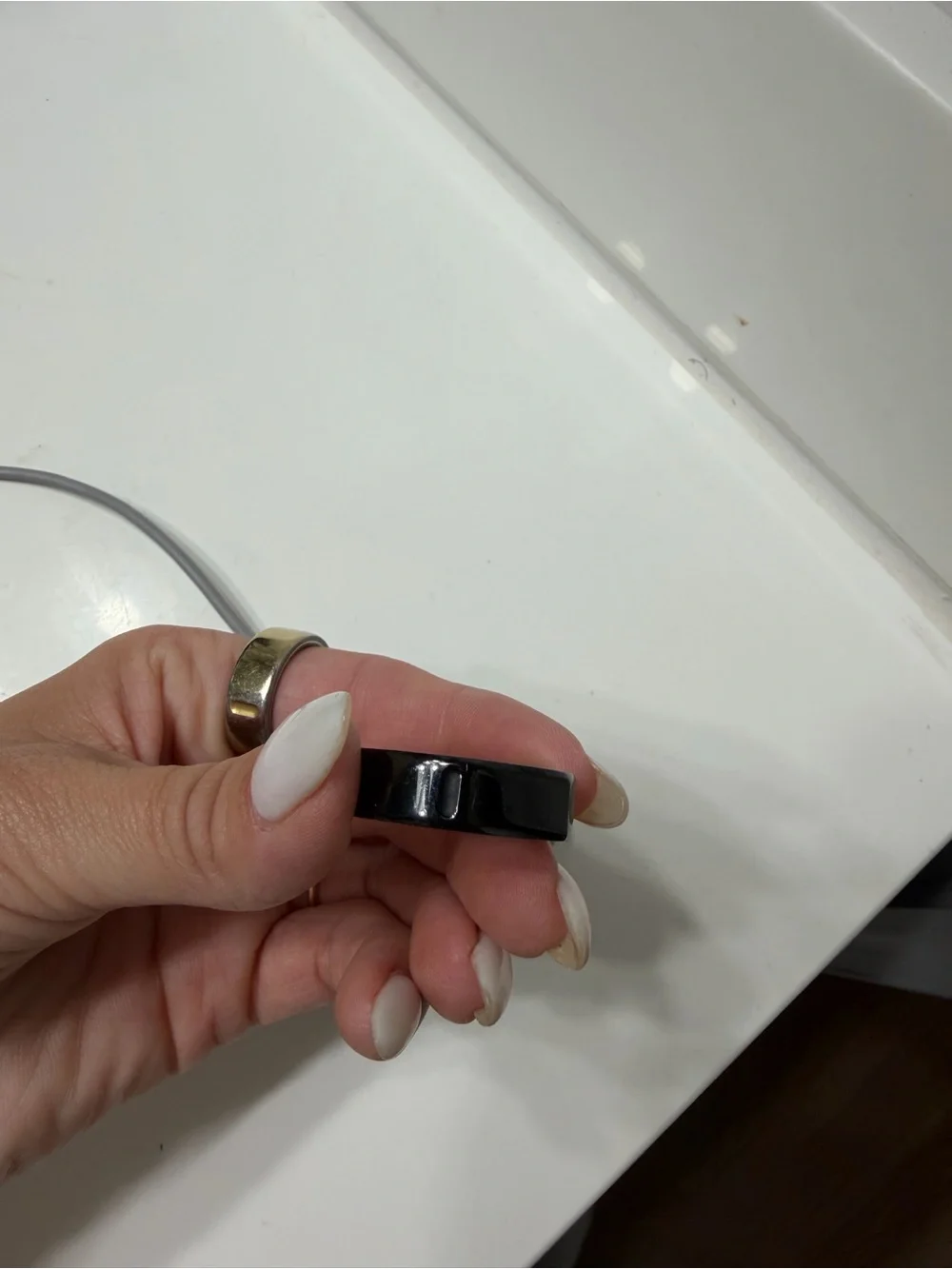 Oura Ring - Black and Silver Smart Health Ring